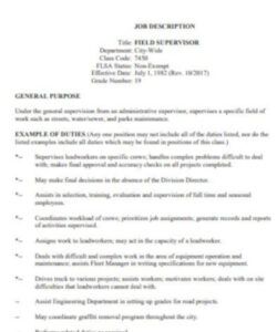 supervisor job description template bar supervisor job description template and sample