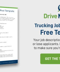 truck driver job description template  drive my way company driver job description template doc