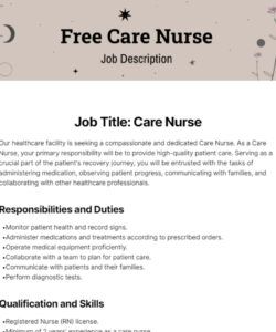 Blank Registered Nurse Job Description Template Doc