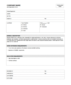 Custom Head Of It Job Description Template Word