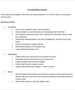 Custom Legal Receptionist Job Description Template Excel