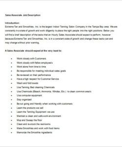 Custom Retail Sales Job Description Template Pdf Sample