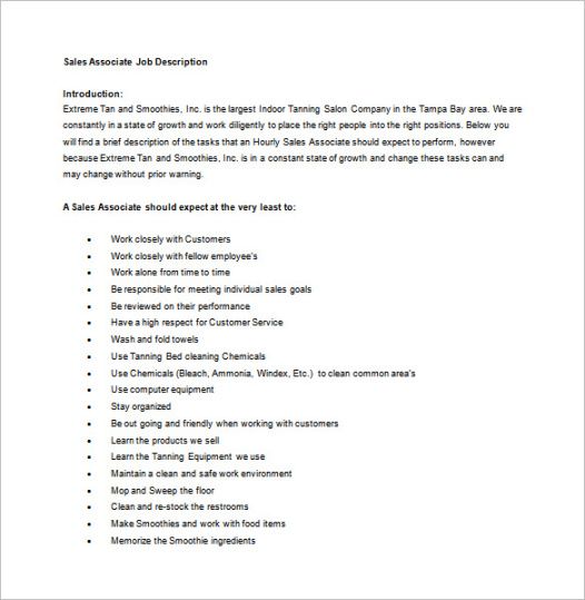 Custom Retail Sales Job Description Template PDF Sample Custom Retail Sales Job Description Template Pdf Sample