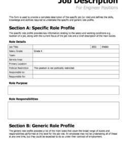 Free Blank Construction Sales Job Description Template Excel