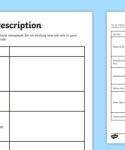 Free Blank Head Of School Job Description Template Excel Sample