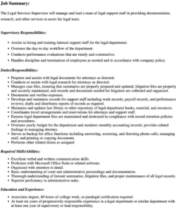 Free Editable Legal Receptionist Job Description Template Doc Sample