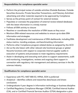 Free  Head Of Compliance Job Description Template Excel