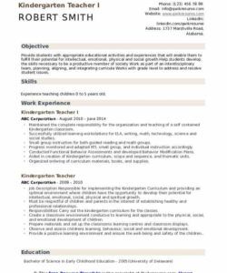 Free  Preschool Teacher Job Description Template Pdf Sample