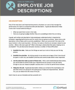 Head Of It Job Description Template Word