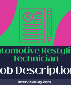 Automotive Technician Job Description Template Excel