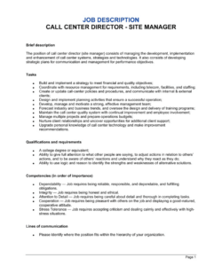 Blank Managing Director Job Description Template Pdf