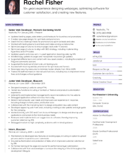 Blank Web Developer Job Description Template Doc