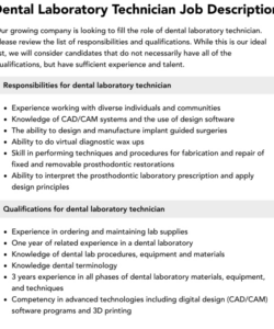 Custom Lab Technician Job Description Template Word