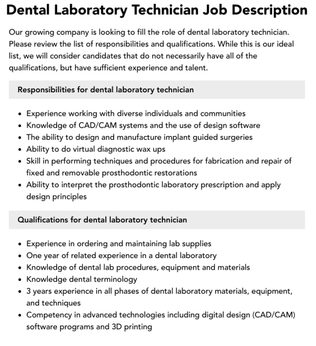 Custom Lab Technician Job Description Template Word Custom Lab Technician Job Description Template Word