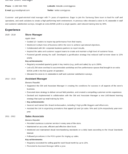 Custom Retail Assistant Job Description Template Excel Sample