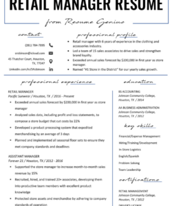 Custom Retail Assistant Job Description Template Word Sample