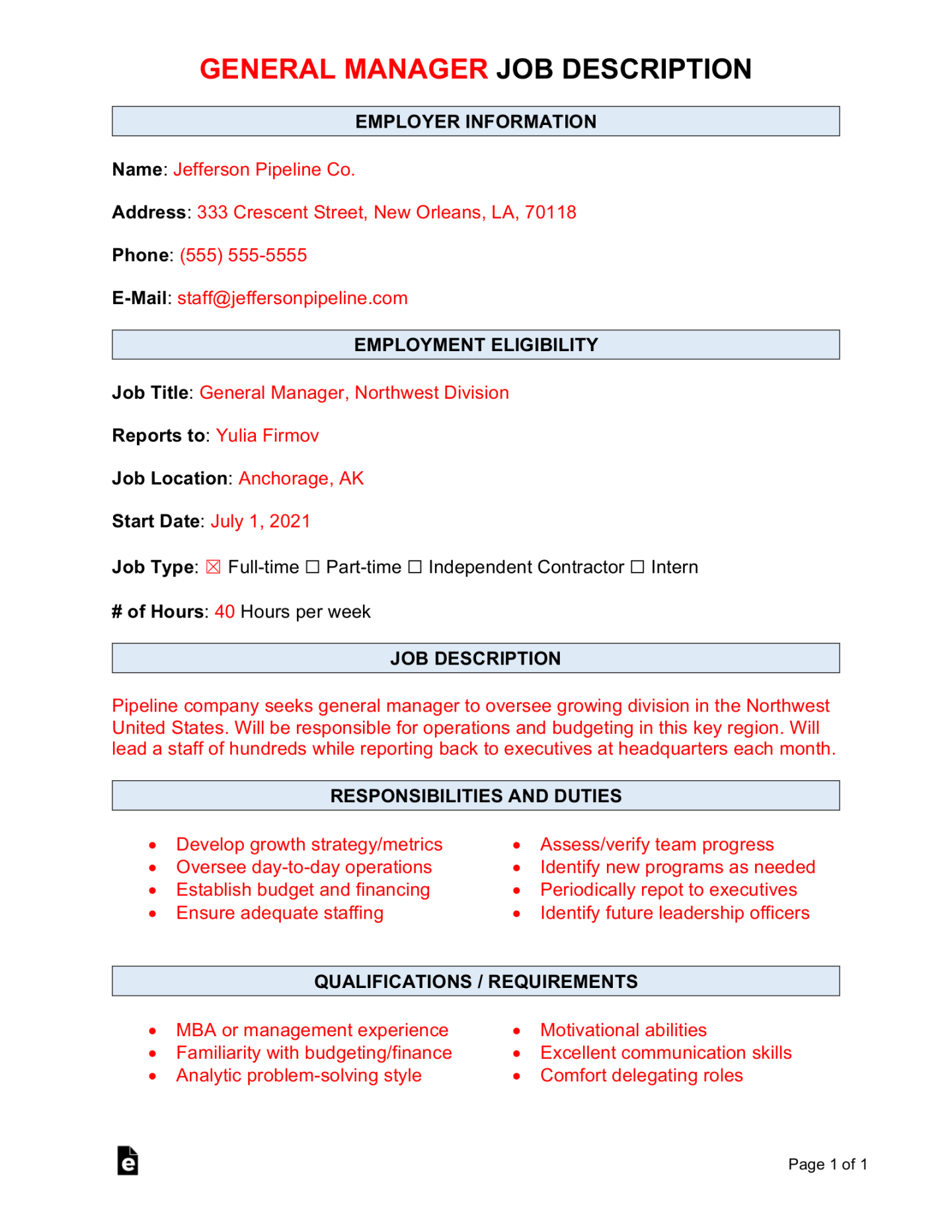 Editable Finance Director Job Description Template Doc Sample Editable Finance Director Job Description Template Doc Sample