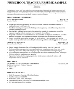 Editable Infant Teacher Job Description Template Excel