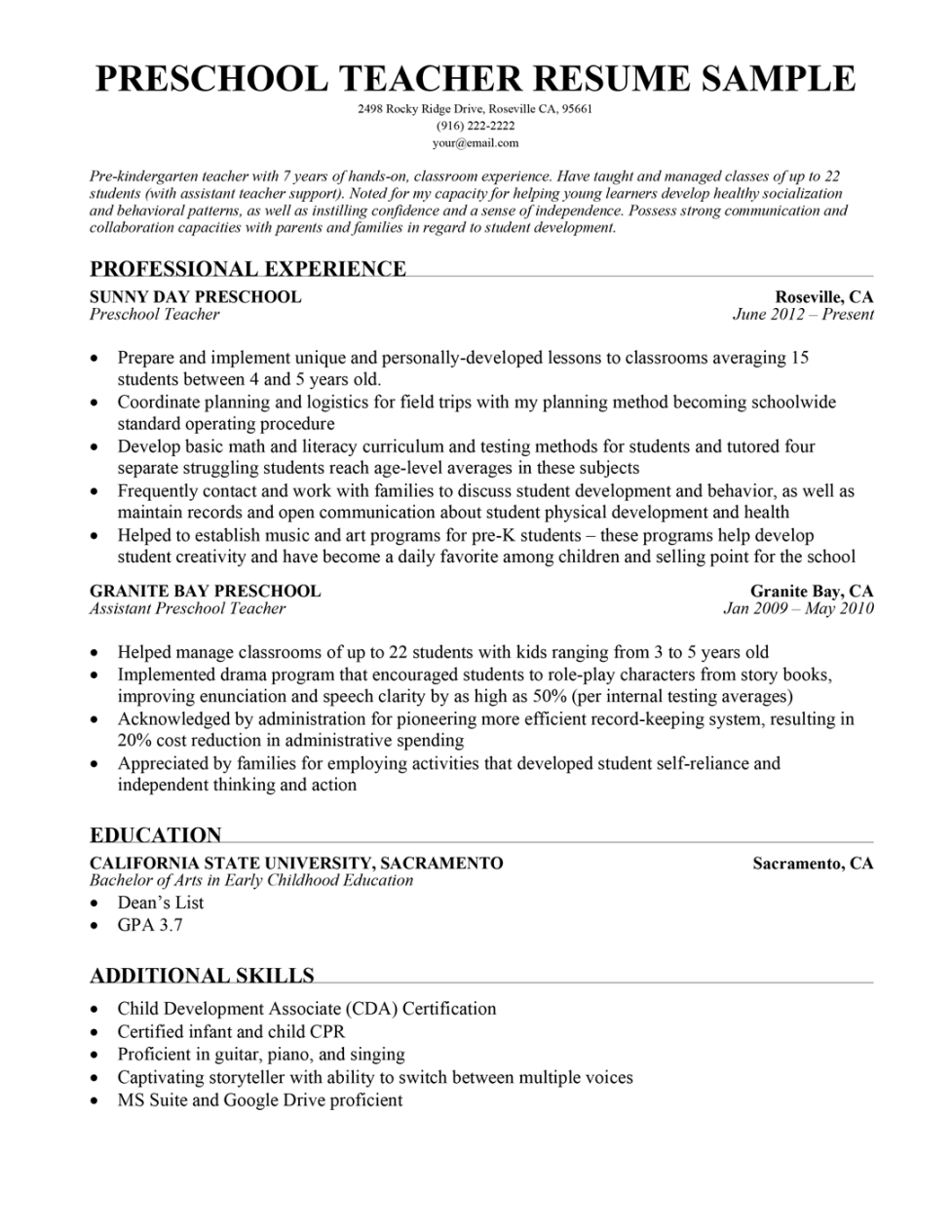 Editable Infant Teacher Job Description Template Excel Editable Infant Teacher Job Description Template Excel