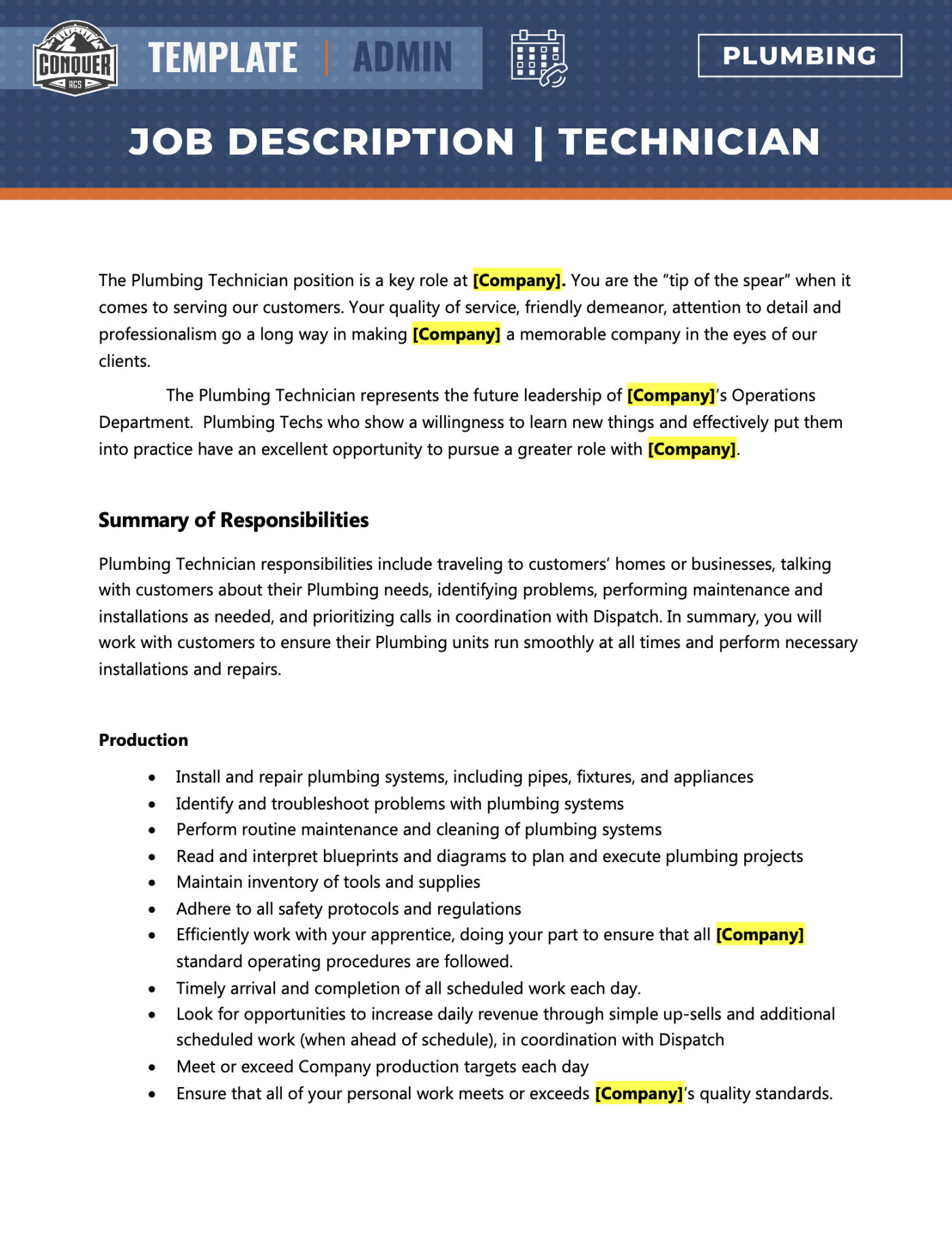 Free  Automotive Technician Job Description Template Doc