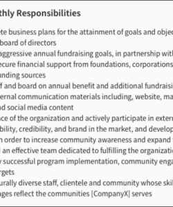 Free Blank Managing Director Job Description Template  Sample