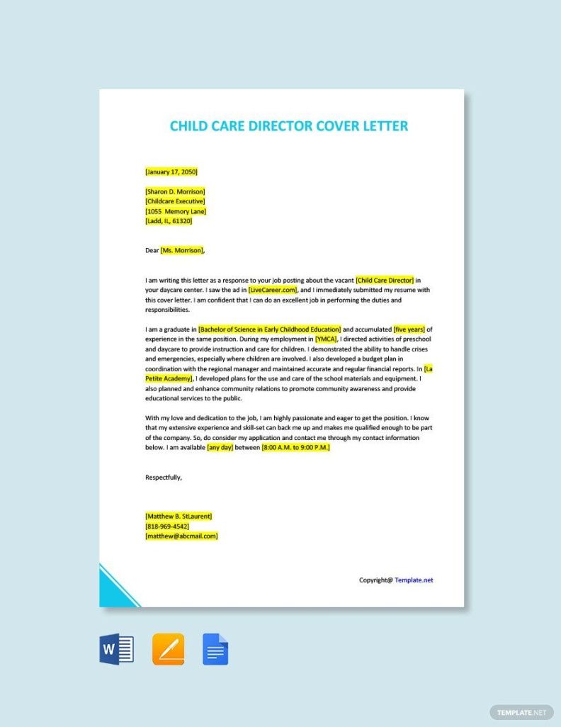 Free Custom Daycare Director Job Description Template Word Sample Free Custom Daycare Director Job Description Template Word Sample