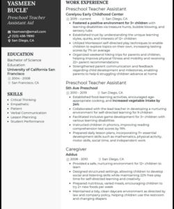 Free Custom Infant Teacher Job Description Template Word Sample