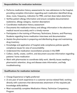 Free Custom Pharmacy Technician Job Description Template