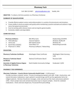Free Custom Pharmacy Technician Job Description Template  Sample