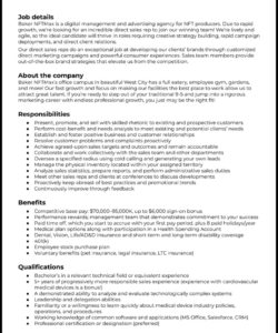 Free Custom Retail Sales Associate Job Description Template  Sample