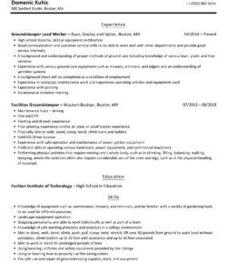 Free  Grounds Maintenance Job Description Template Pdf Sample