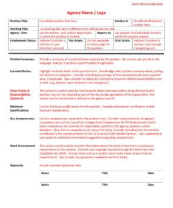 Free Printable Headteacher Job Description Template