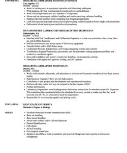 Lab Technician Job Description Template