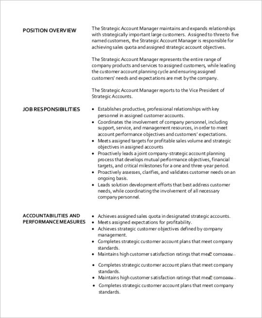 Managing Director Job Description Template Pdf
