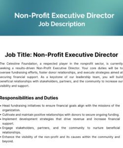 Printable Managing Director Job Description Template