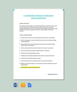Product Development Manager Job Description Template Doc