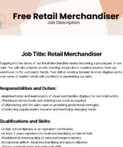 Retail Assistant Job Description Template  Sample