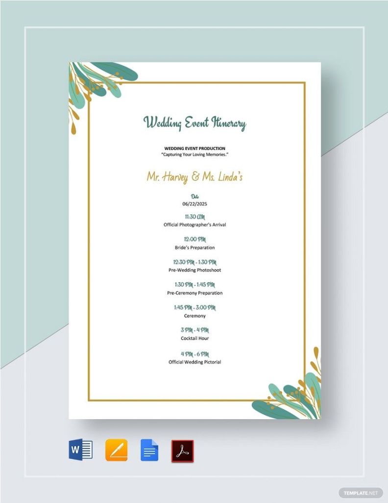 free free wedding itinerary templates editable and printable wedding reception itinerary template sample