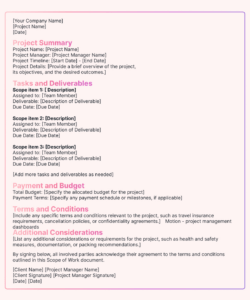 create a strong scope of work with examples  template  motion  motion managed services scope of work template doc