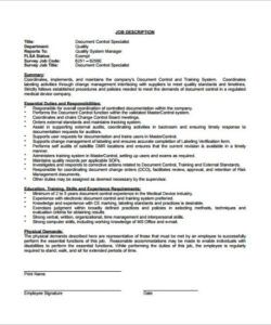 Free Blank Credit Controller Job Description Template Excel Sample