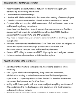 Free Blank Rental Coordinator Job Description Template  Sample