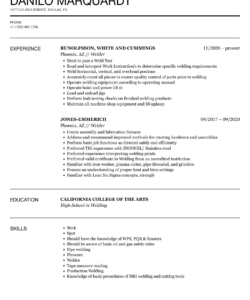 Free Blank Welder Job Description Template Pdf