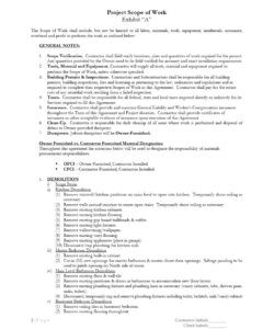 free contractor scope of work template  prntblconcejomunicipaldechinugovco flooring scope of work template