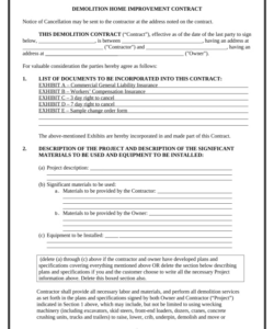 free demolition contract for contractor california form  fill out and sign demolition scope of work template doc
