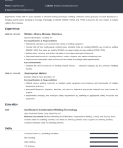 Free Editable Welder Job Description Template Word
