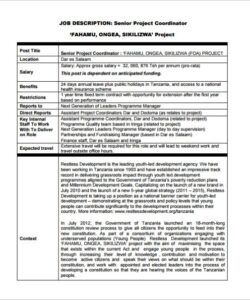 Free  Rental Coordinator Job Description Template Pdf