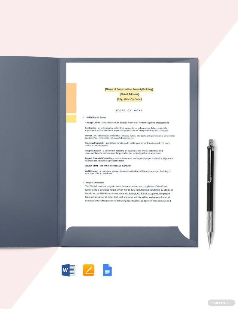 Free Sample Residential Construction Scope Of Work Template In Google Docs Residential Construction Scope Of Work Template free sample residential construction scope of work template in google docs residential construction scope of work template