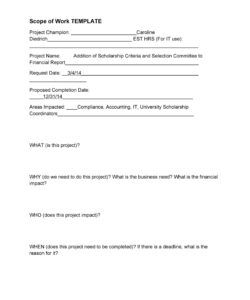 free scope of services agreement template managed services scope of work template pdf