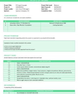 free scope of work excel template flooring scope of work template doc