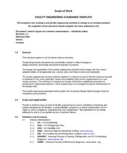 free scope of work sample general contractor scope of work template and sample